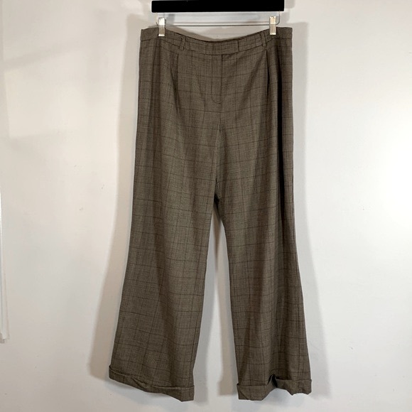 Anne Klein Pants - Anne Klein Vintage Academia Wool Blend Women’s Size 14 Stretch Plaid Trousers